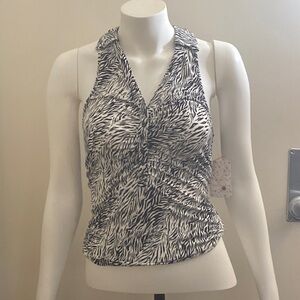 NWT Free People zebra striped racerback tank top